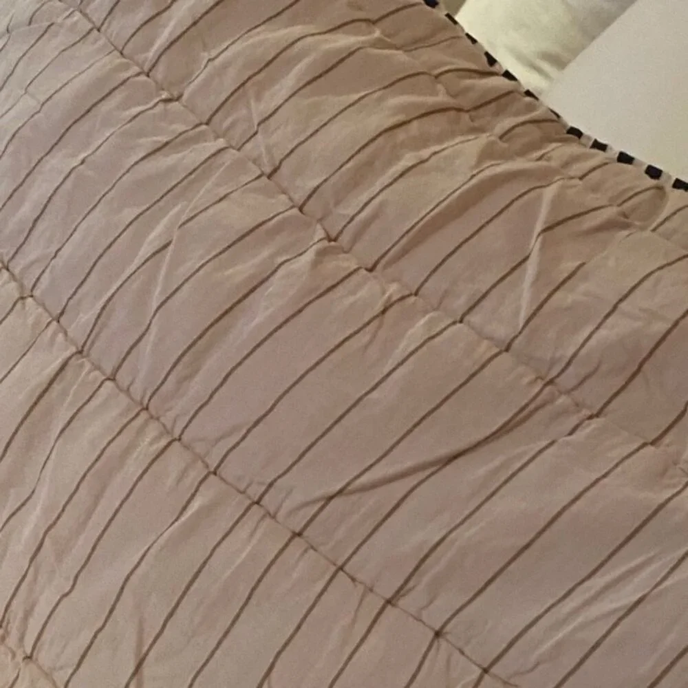 West Elm Cotton Quilted Striped Euro Sham Taupe​​​​​​​